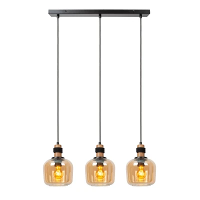 Image of Lucide ILONA Pendant light 3xE27 Amber