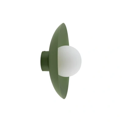 Image of Slate Globe Wall Lights Green 1xG9