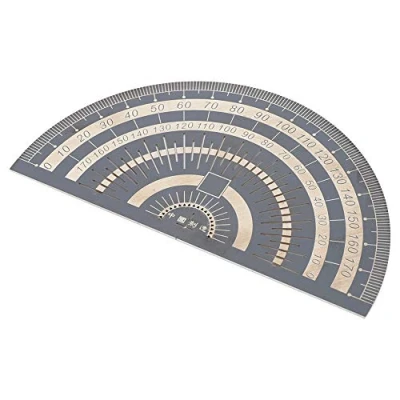 Image of Protractor Precision Marking Angle Measuring Tool Stainless Steel Woodworking Ruler