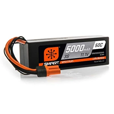 Image of 11.1V 5000mAh 3S 50C Smart Hard Case LiPo Battery: IC5