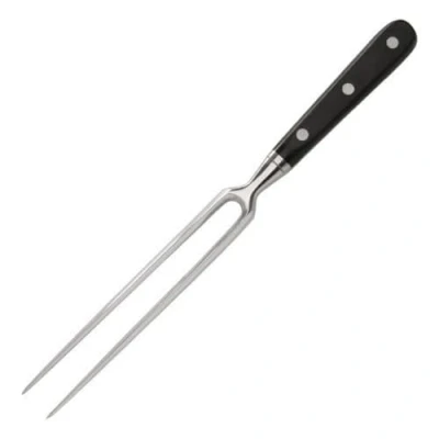 Image of Deglon Sabatier Carving Fork 18cm Stainless Steel Black Cutlery Dishwasher Safe
