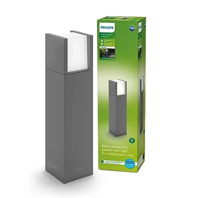 Image of Philips Arbour LED pillar light A label anthracite