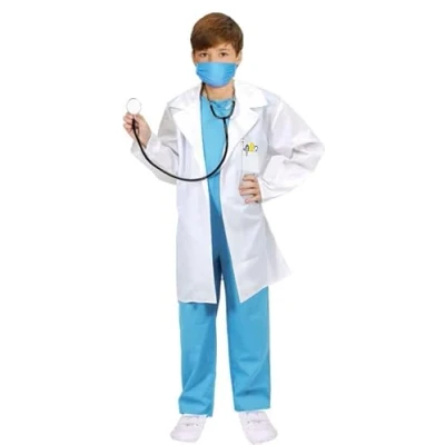 Image of Forever Young Boys Doctor Surgeon Medical Hospital Staff Kids Fancy Dress Costume (7 8 Years Old)