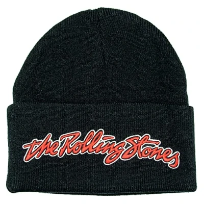 Image of Amplified The Rolling Stones Classic Font Cuff Beanie Black, One Size