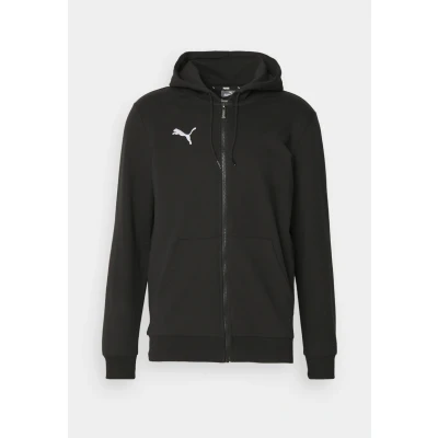 Image of Puma Teamgoal Casuals Hooded Jacket Zipup sweatshirt, Men&#039;s, Size: Small, Black/white