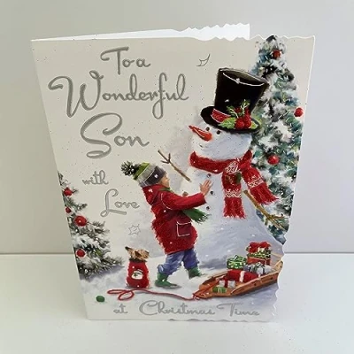 Image of Jonny Javelin Special Son Love At Christmas Card Boy Snowman
