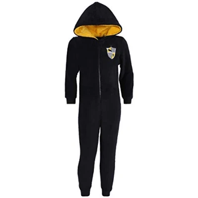 Image of Harry Potter Boy Child One Piece Black Pyjamas Onesie 8 9 Years