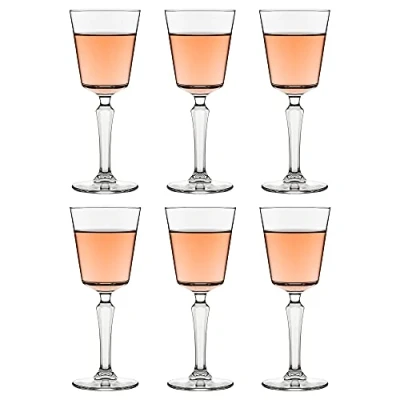 Image of Libbey SPKSY Wine Glass 260 ml / 26 cl Set of 6 Dishwasher Safe Vintage Design, Transparent