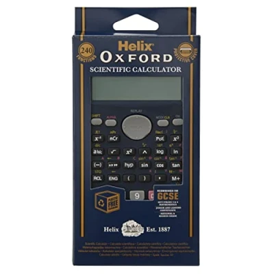 Image of Helix RC2072 Oxford Scientific Calculator,Black,22 x 14 2.2 cm