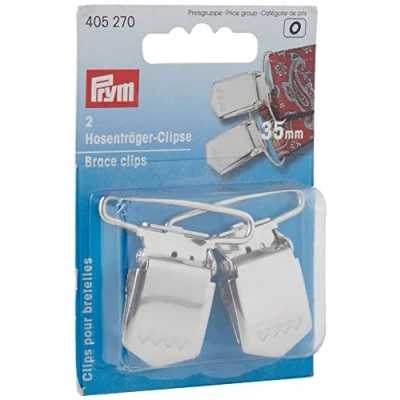 Image of Prym Brace Clips, Silver, 30 mm, silberfarbig, 2 Stück