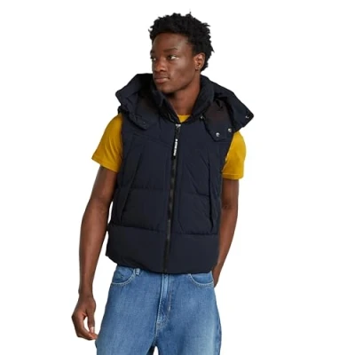 Image of G STAR Men&#039;s Whistler Padded Hooded Vest 2.0, Blue (Salute D25346 D518 C742), M