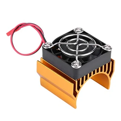 Image of Vbest life 1/10 RC Aluminum Alloy Heat Sink With Cooling Fan for 540/550 / 3650 Motor Car (Gold)