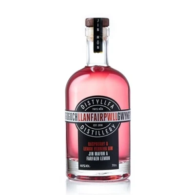 Image of Llanfairpwll DIstillery Welsh Gin 70cl (Raspberry &amp; Lemon Verbena Gin)