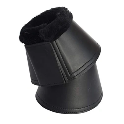 Image of Rhinegold Fleece Trim Neoprene Over Reach Boots S Bk/Bk