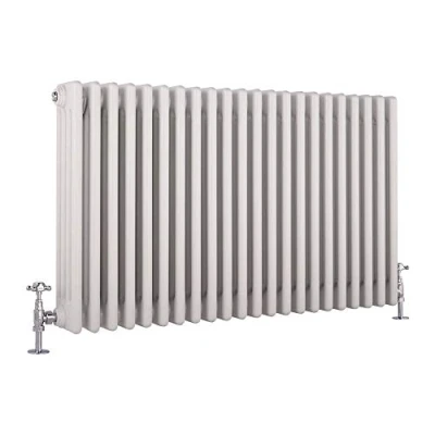 Image of Milano Windsor White Cast Iron Style Horizontal Four Column Radiator 600mm x 1010mm