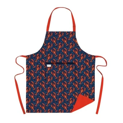 Image of Museums &amp; Galleries Adjustable Apron Lobsters by Catherine Rowe Organic Cotton Stylish Home Accessory
