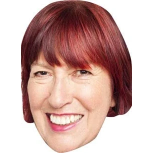 Image of FoxyPrinting Janet Street Porter Tv Star Celebrity Cardboard Party Face Mask Fancy Dress