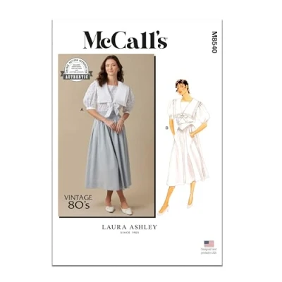 Image of MCCALLS Sewing Patten M8540U5 Misses&#039; Top and Skirt by Laura Ashley U5 (16 18 20 22 24)