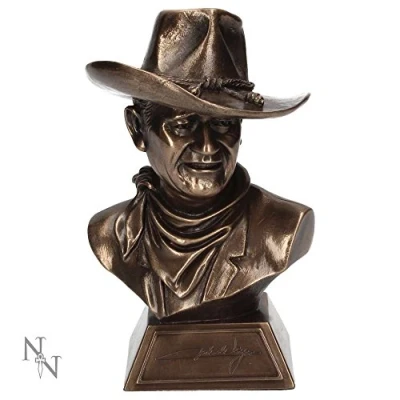 Image of Nemesis Now John Wayne Bust Figurine 18cm Bronze, Resin