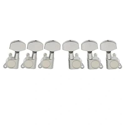 Image of Musiclily Pro 3x3 Sealed Guitar Tuners Tuning Pegs Keys Machine Heads Set for Les Paul Style Electric or Acoustic Guitar, Big Button Chrome
