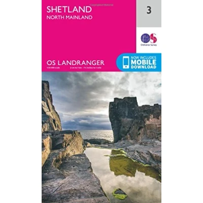 Image of Landranger 3 Shetland North Mainland Map With Digital Version