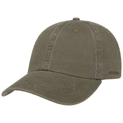 Image of Stetson Classic Cotton Melange Cap Women/Men Sun Baseball Metal Buckle, with Peak Winter Autumn Spring Summer One Size Anthracite