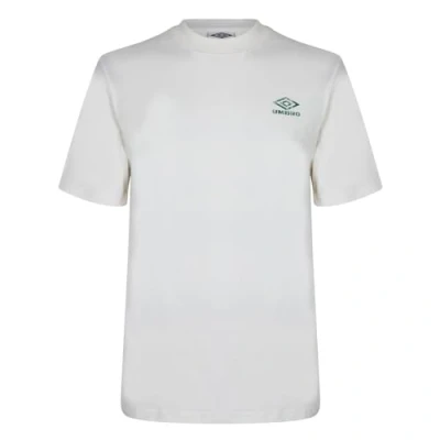 Image of Umbro Mens Relaxed T Shirt Ecru/Fire M