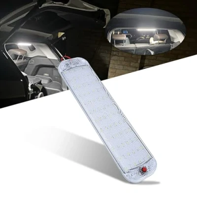 Image of WOWLED 12V 72LED Interior Lights, 10W LED RV Ceiling Roof Lights Bar Lamp with On/Off Switch, Lighting for Car Camper Van Bus Caravan Boat Dome Light Camp Motorhome Kitchen
