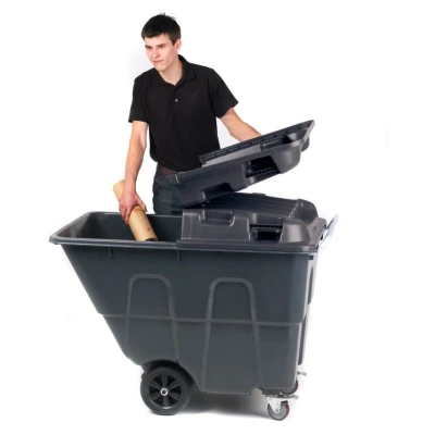 Image of Tilt Truck with Removable Lid; 450L; Black