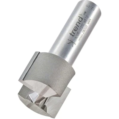 Image of Trend Professional Straight Two Flute Router Cutter, 1/2 Inch Shank, 25.4mm Cut Diameter &amp; 19mm Length, Tungsten Carbide Tipped, 4/08X1/2TC