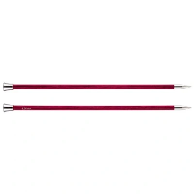 Image of KnitPro Royale: Knitting Pins: Single Ended: 35cm x 6.00mm, Birchwood, brass, Multi Colour, 6mm