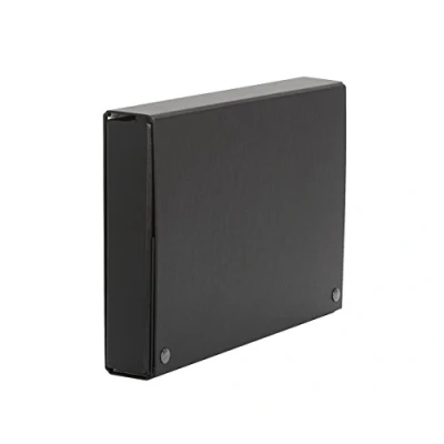 Image of PARDO Projects Folder Folio Spine 70mm Black Lined Cardboard with Clasp