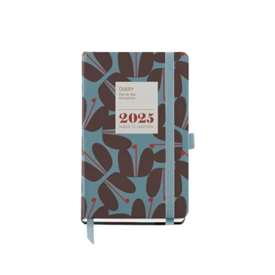 Image of Miquelrius 2025 Diary, Yearly Diary 90 x 140 mm, Day Page Agenda, Laminated Cardboard Cover, Spiral, Elastic Closure, Paper 80 g/m², Spanish, English and Portuguese, Jessica