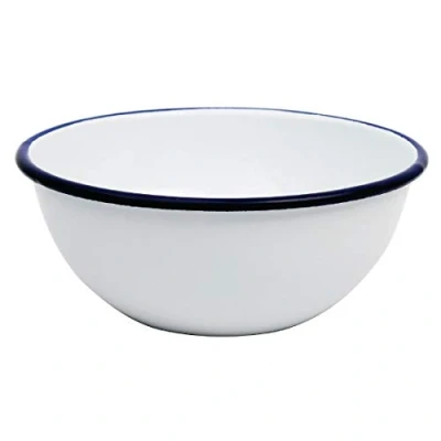 Image of Olympia Enamel Pudding Bowl of Steel Heat and Chemical Resistant 140mm Pack 6