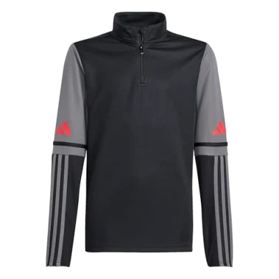 Image of adidas Unisex Kids SQUADRA25 TRAINING TOP KIDS, black/team grey four/pure ruby, 11 12 Years