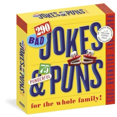 Image of 290 Bad Jokes &amp; 75 Punderful Puns Page A Day® Calendar 2025: For the Whole Family!