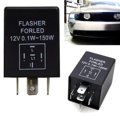 Image of iJDMTOY (1) 5 Pin EP27 FL27 Electronic LED Flasher Relay Fix Compatible With Turn Signal Bulbs Hyper Flash