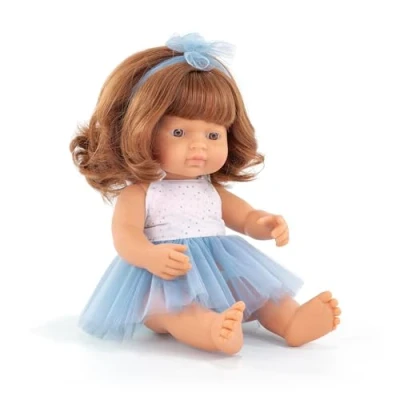Image of Miniland Baby Doll Redhead Girl 38cm. Made in Spain with vanilla scent. Anatomically correct. My Friends &amp; Me collection
