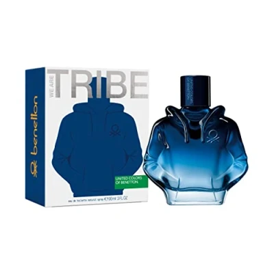 Image of United Colors of Benetton We Are Tribe Eau de Toilette for Men Long Lasting Young, Modern, Sporty and Casual Scent Lavender, Wood, Amber Fruity Notes Ideal Day Wear 90ml
