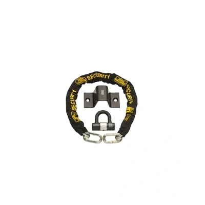 Image of Burg Wachter 12mm Sold Secure Bike Chain &amp; Ground Anchor Diamond Lock, Black, 1M