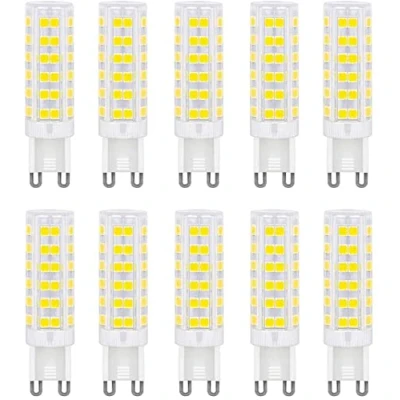 Image of Aiwerttes G9 LED Bulb, No Flicker 7W Equivalent to 60W Halogen Bulbs, 700LM, Daylight White(6000K), Energy Saving Light Bulbs Non Dimmable, Pack of 10
