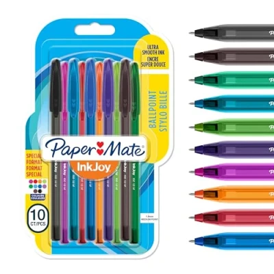 Image of Paper Mate InkJoy 100ST Ballpoint Pens Medium Point (1.0mm) Fun Colours 10 Count