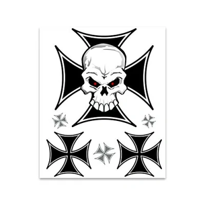 Image of Quattroerre Stickers Skull Cross, 10 x 12 cm