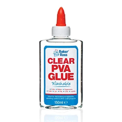 Image of Baker Ross AR533 Clear PVA Glue 150 ml Bottle, Washable Ideal for Kids Arts and Crafts Supplies