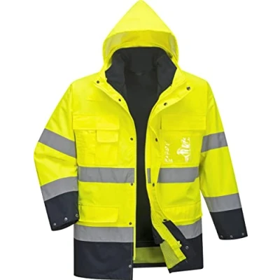 Image of Portwest Hi Vis Lite 3 in 1 Jacket, Size: L, Colour: Yellow/Navy, S162YNRL