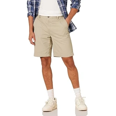 Image of Amazon Essentials Men&#039;s Classic Fit 9 Inch Chino Shorts, Khaki Brown, 40W