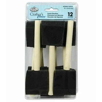 Image of Pack of 12 x 2&quot; Foam Paint Brushes Sponge Brushes, Brush, for Painting, Staining, Sponges, Brush