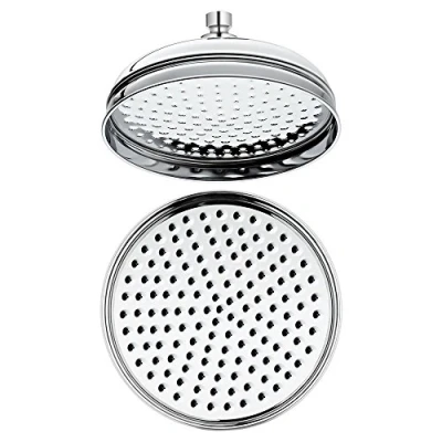 Image of Milano Elizabeth Traditional 205mm Round Apron Rainfall Shower Head Chrome