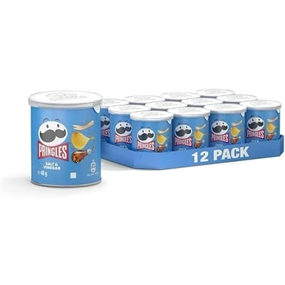 Image of Pringles Salt &amp; Vinegar Crisps 12x40g