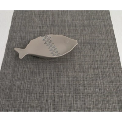 Image of Jason Woven Vinyl Table Runner Black/Brown